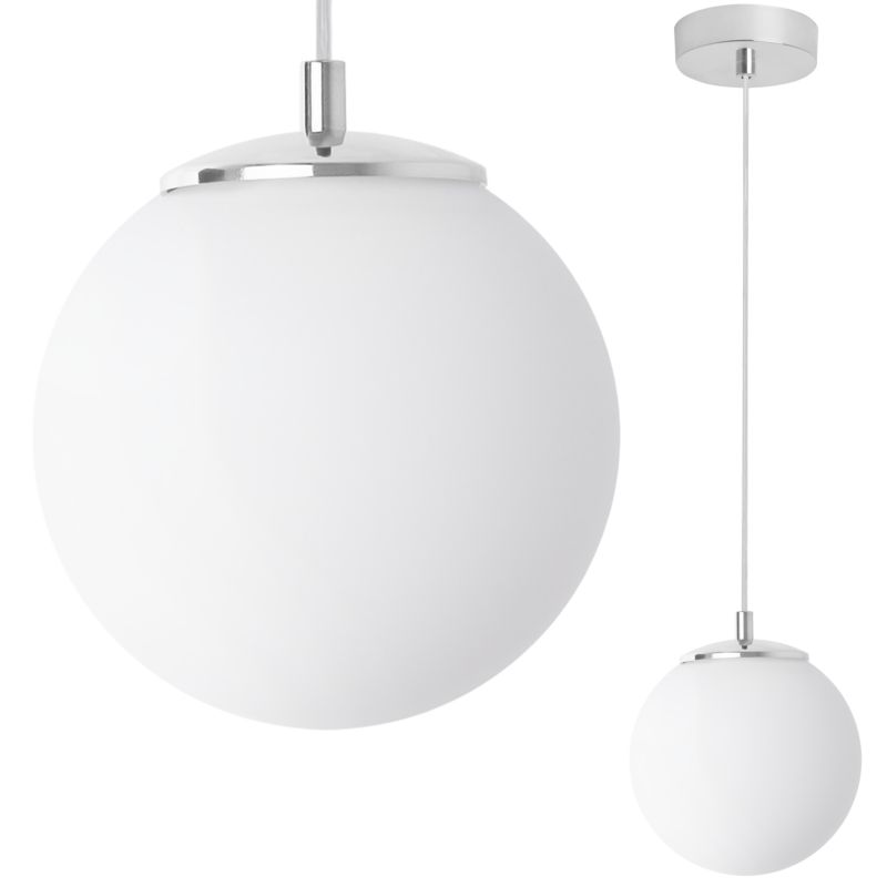 Lampa sufitowa wisząca Light Home LH Florence linka transparentna 1x E14 biały/chrom 1szt.