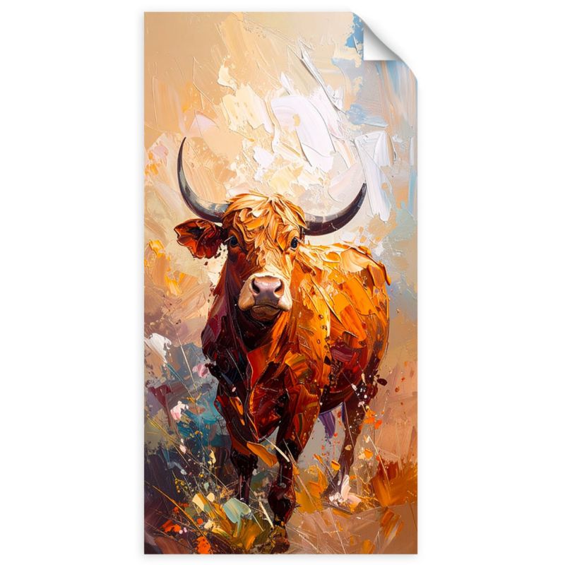 Naklejka na ścianę do pokoju młodzieżowego Feeby Byk Krowa Zwierzęta Natura 60x120cm 1szt