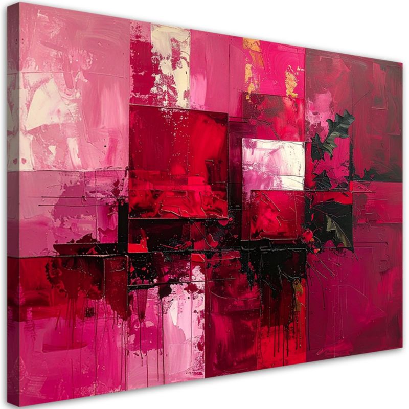 Obraz do salonu sypialni kuchni biura loftu Feeby Czerwona abstrakcja 30x20cm 1szt