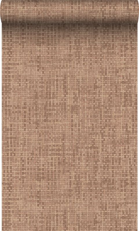 Tapeta Origin Wallcoverings tkana lniana tekstura brązowym 50 x 900 cm - 1 rol.