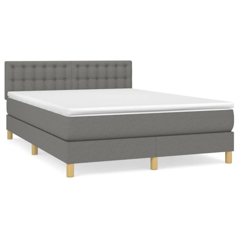 Łóżko kontynentalne WaszeMeble 140x190 cm ciemnoszara WM-3140930 1 szt.