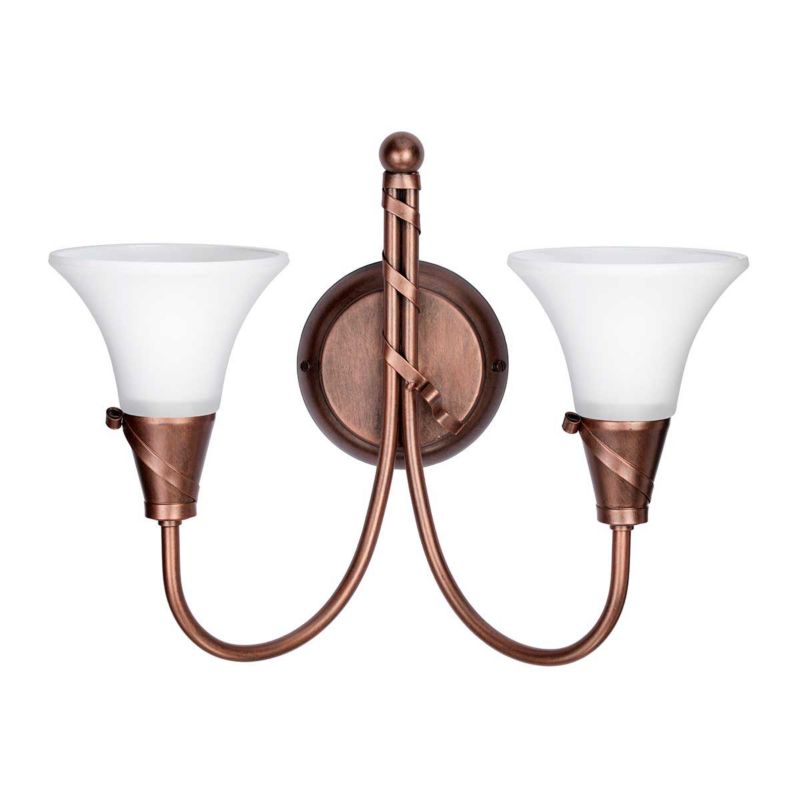 Kinkiet ścienny Elstead Emily patynowana miedź 2 x E14 x 40W IP20 wym: 29,5 x 36,5 x 16,5 cm - 1 szt.