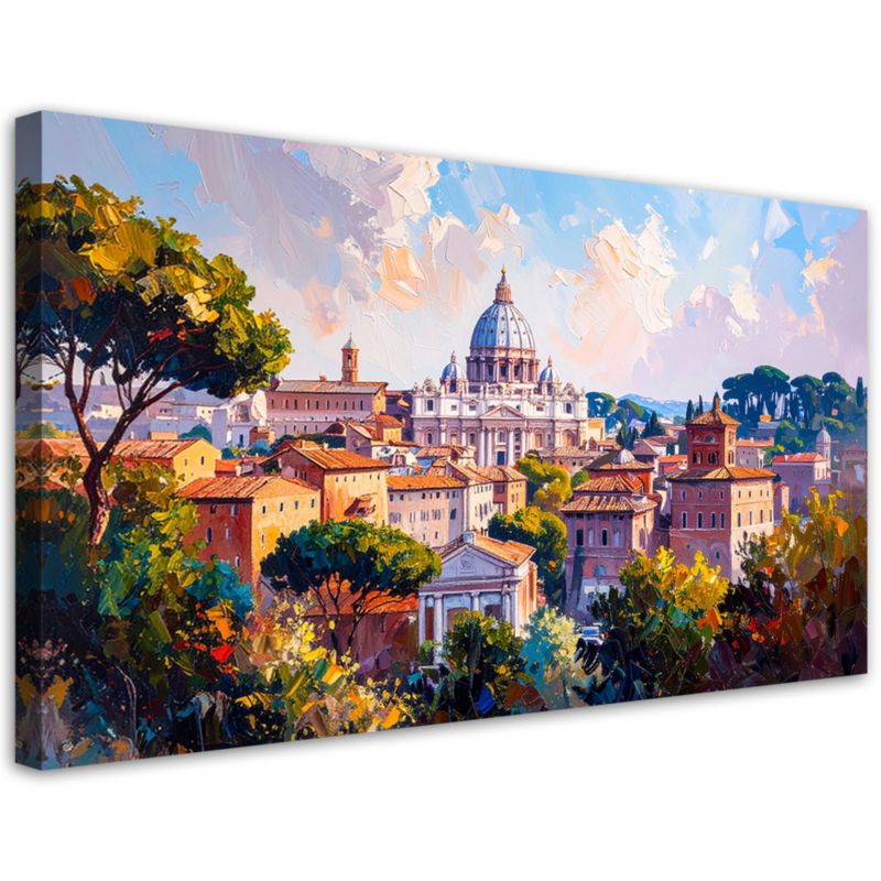 Obraz na płótnie do salonu sypialni Feeby biura Panorama Rzymu 100x50cm 1szt