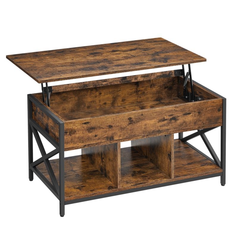 Stolik kawowy Songmics ława z podnoszonym blatem 49-62cm schowkiem 1 szt
