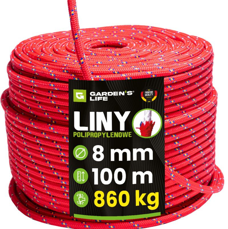 Lina Polipropylenowa Garden's Life 8mm 200m, 860 kg, 1 szt