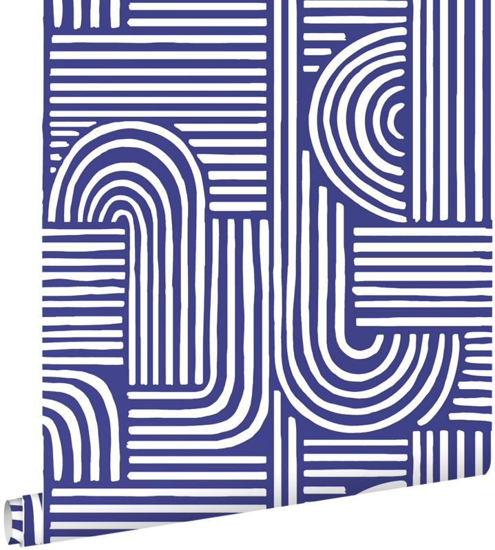 Tapeta ESTAhome graficzny motyw 3D indygo 50 x 900 cm - 1 rol.