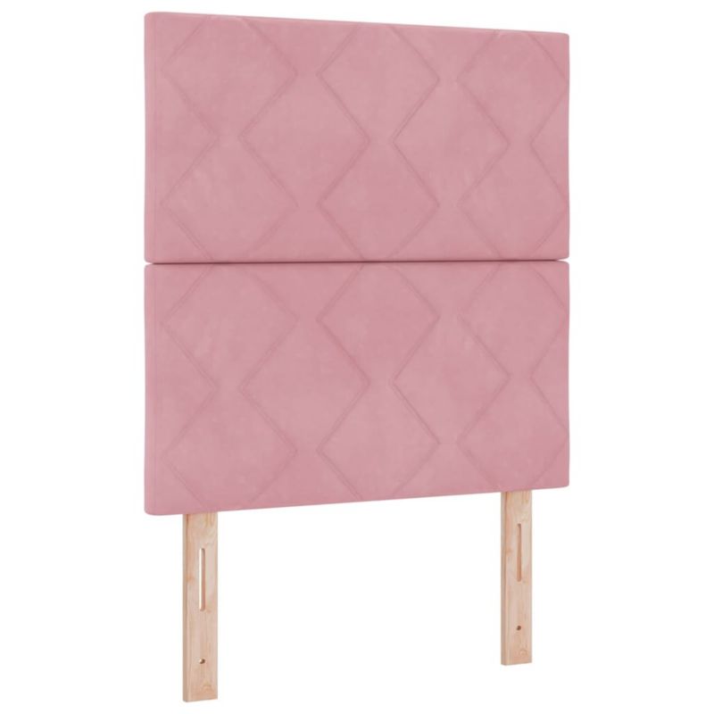 Łóżko z materacem WaszeMeble 80x200 cm Różowy aksamit WM-3339865 1 szt.