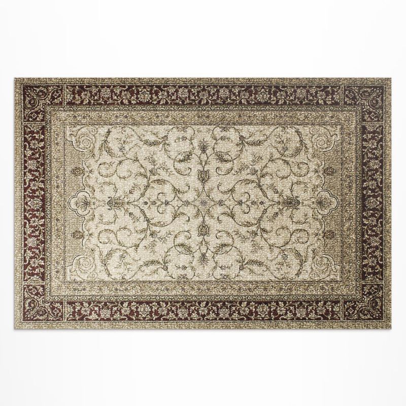 Dywan Winylowy Zewnętrzny Wallfluent 100x150 cm Klasyczny beżowy bluszcz dekoracyjny 1 szt.