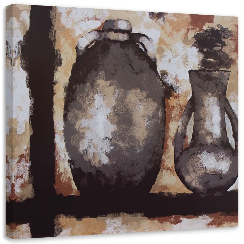 Obraz na płótnie Feeby Dwa dzbanki na półce 60x60cm 1szt