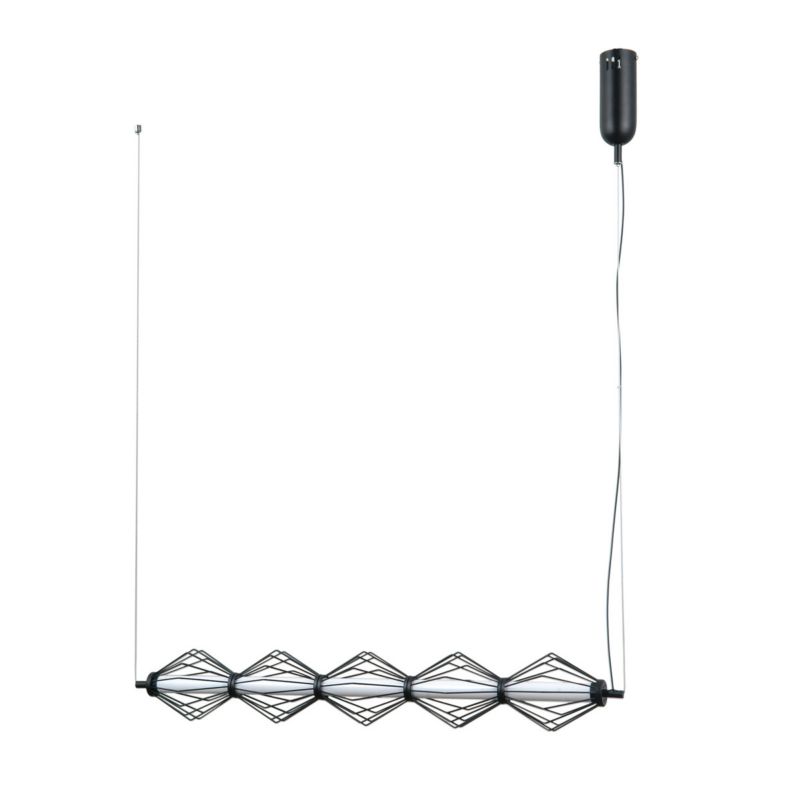 Lampa wisząca Italux SEVIL czarna matowa 5 x LED 25W 1288lm wym:120x89x12,5cm IP20 -1 szt.