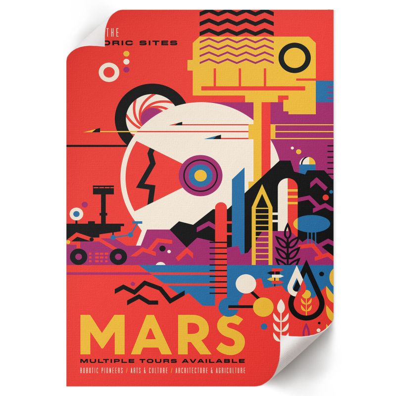 Plakat Do Łazienki ArtPrintCave 42x59,5 cm Podróż na Marsa Jet Propulsion Laboratory 1 szt.