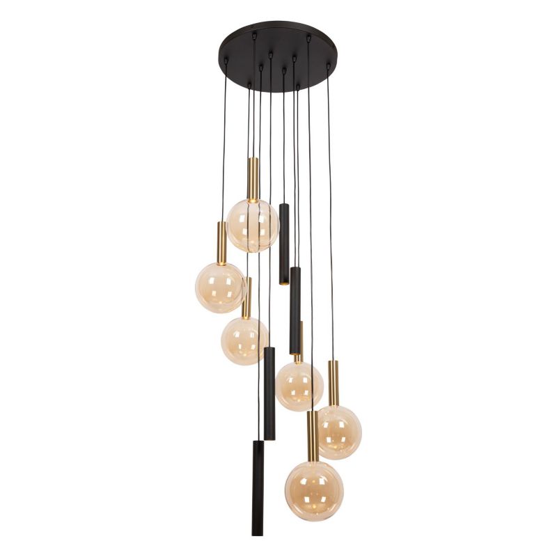 Lampa wisząca Lucide JOSIANE czarno-złota 10xG9+GU10x40W IP20 wym:280x55x55cm - 1 szt.