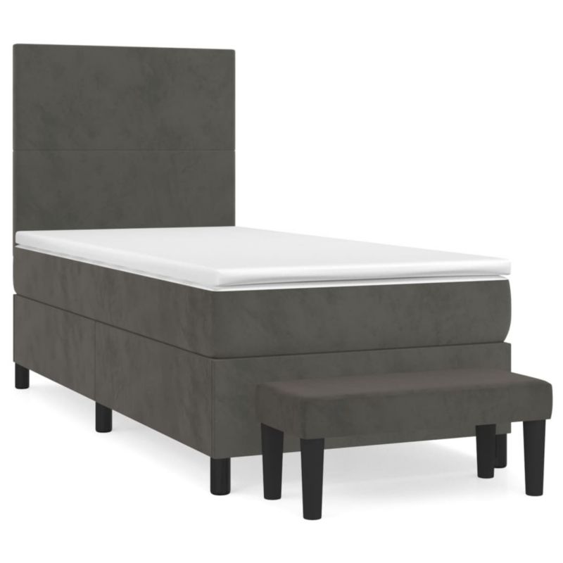 Łóżko kontynentalne WaszeMeble 100x200 cm ciemnoszary WM-3137708 1 szt.