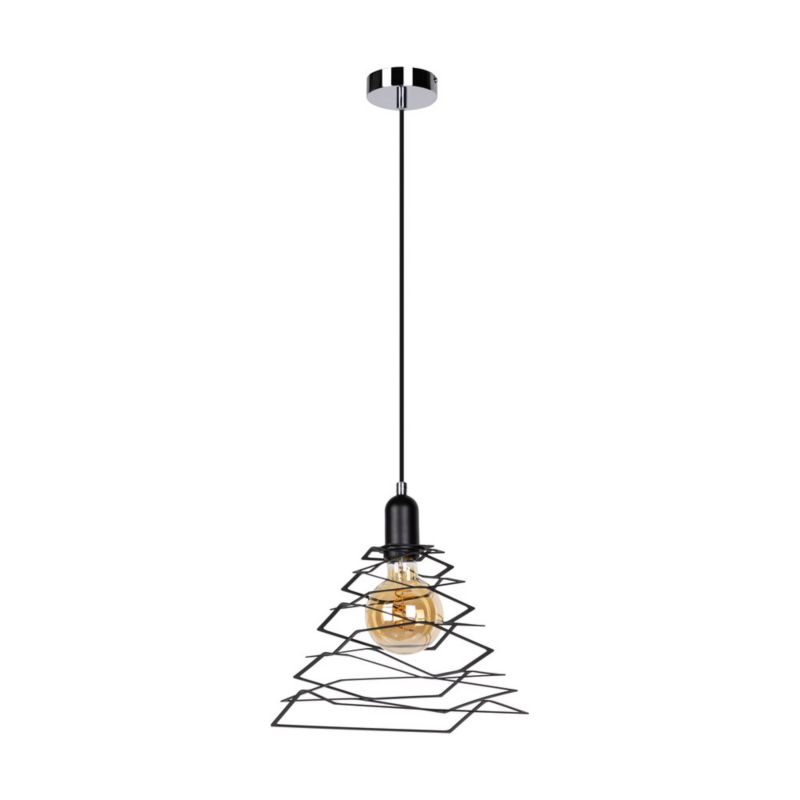Lampa Wisząca SPOT Light 1xE27 Max.60W Czarny, Nowoczesny Styl od Polskiego Producenta, 1 szt.