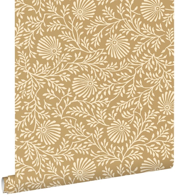 Tapeta ESTAhome zabytkowe kwiaty ciepły beż 50 x 900 cm - 1 rol.