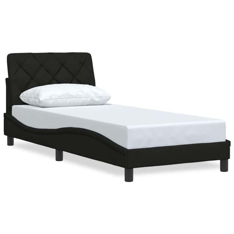 Rama łóżka bez materaca Czarna Tkanina WaszeMeble 80x200 WM-3310561 1 szt.