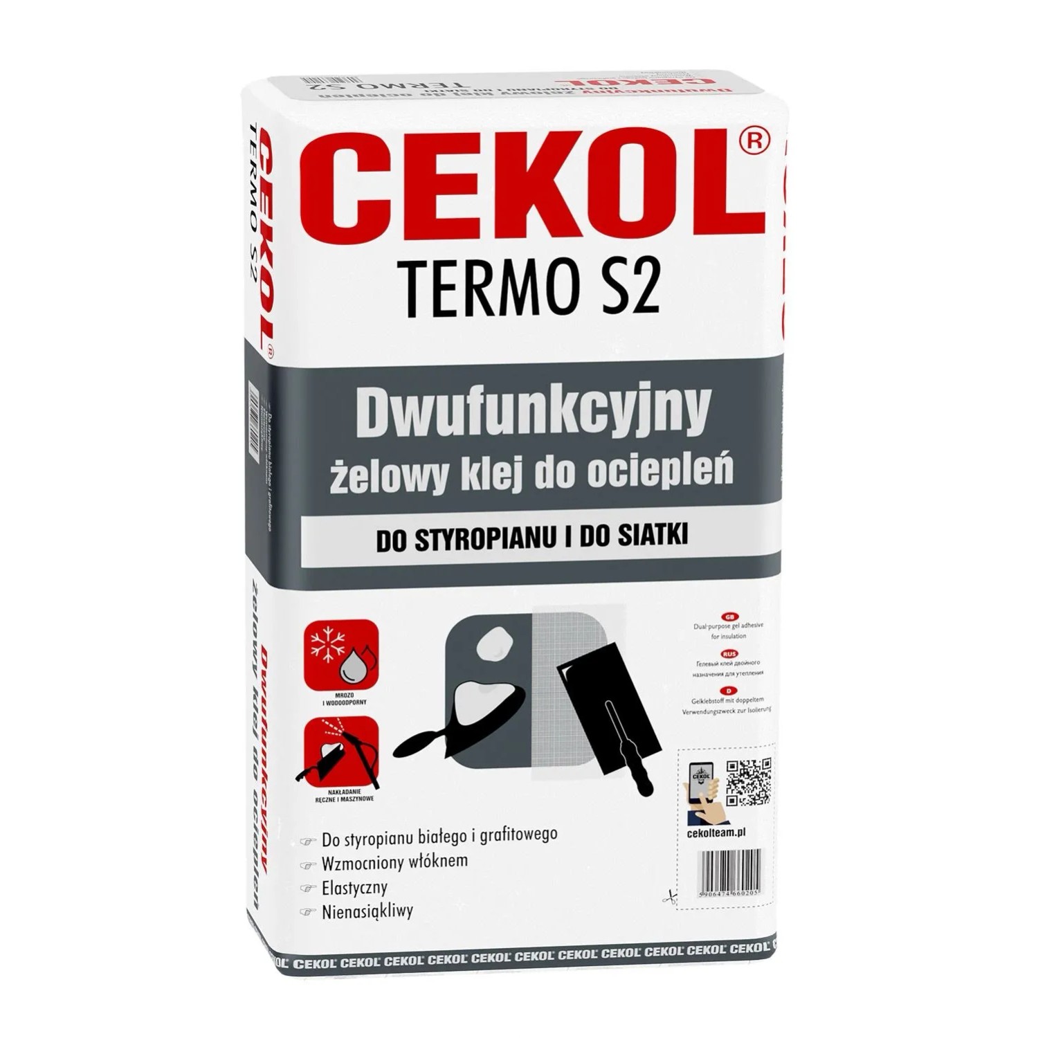 Cekol Klej do ociepleń dwufunkcyjny TERMO-S2 25 kg