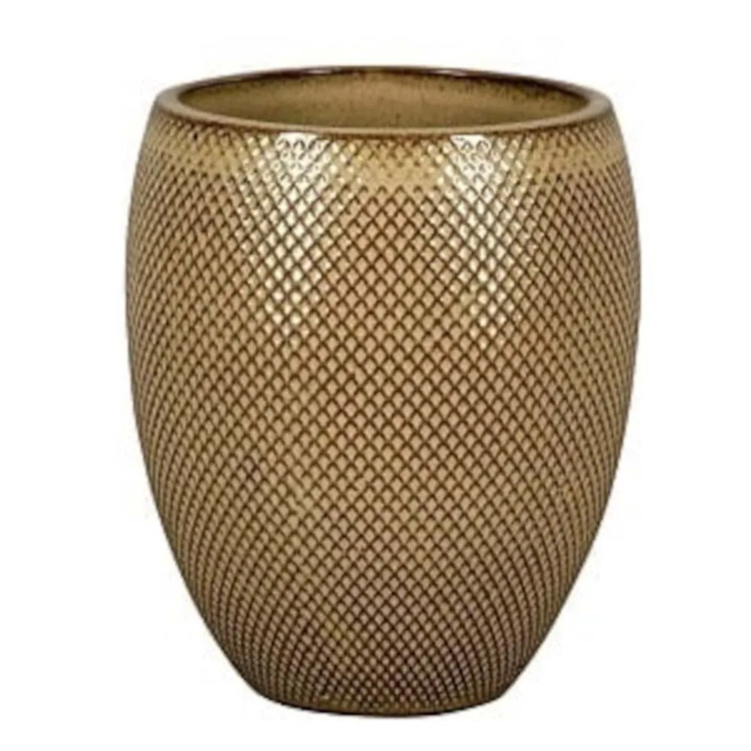 Donica ceramiczna Busan brązowa - 48 x 52 cm