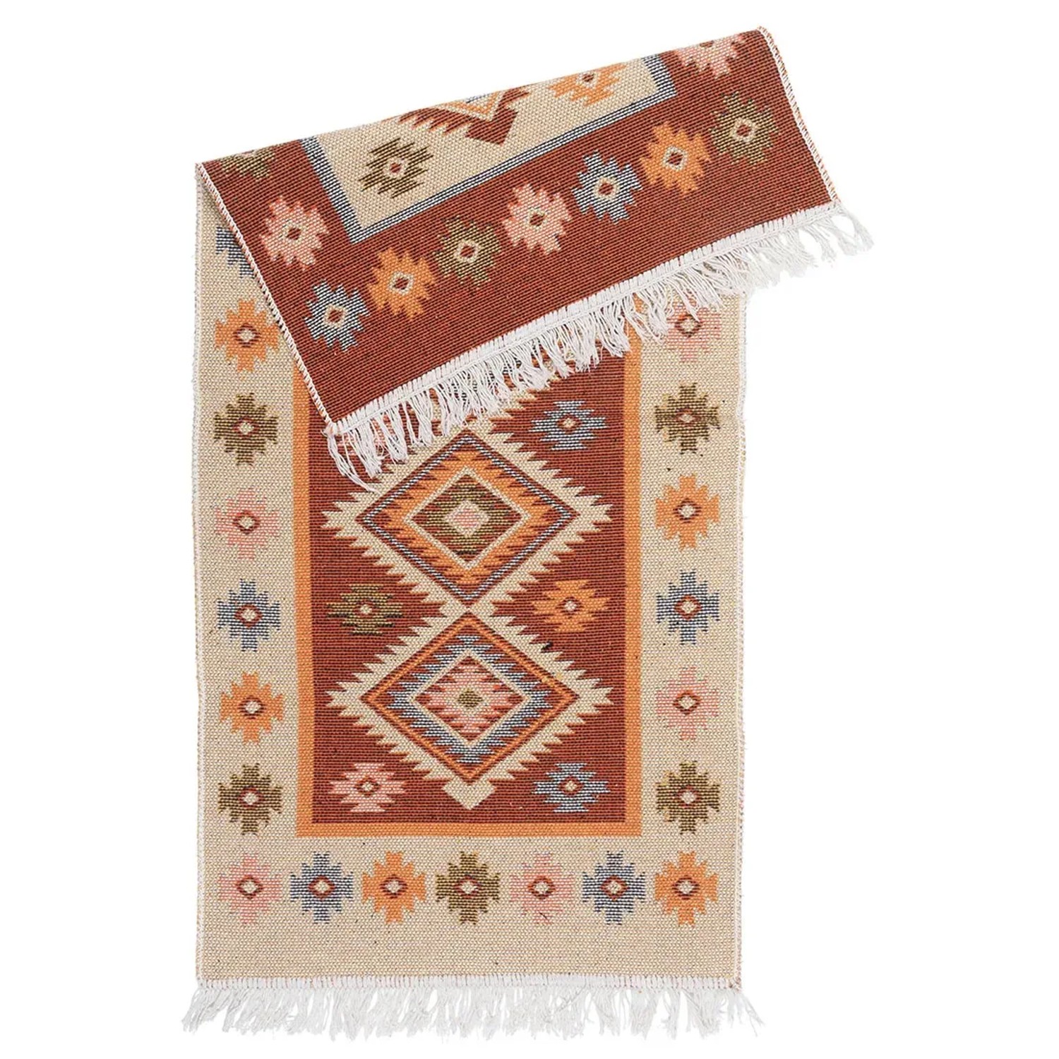 Multidecor Dywan KILIM romby 120 x 180 cm terra