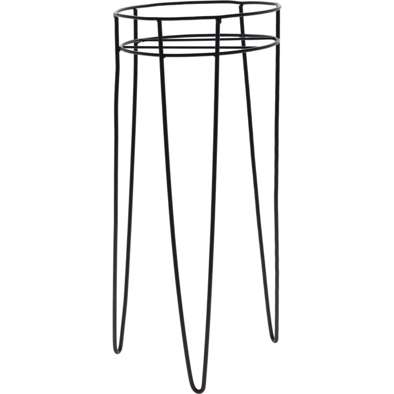 Kwietnik Korfu metal czarny M - wys. 49 cm