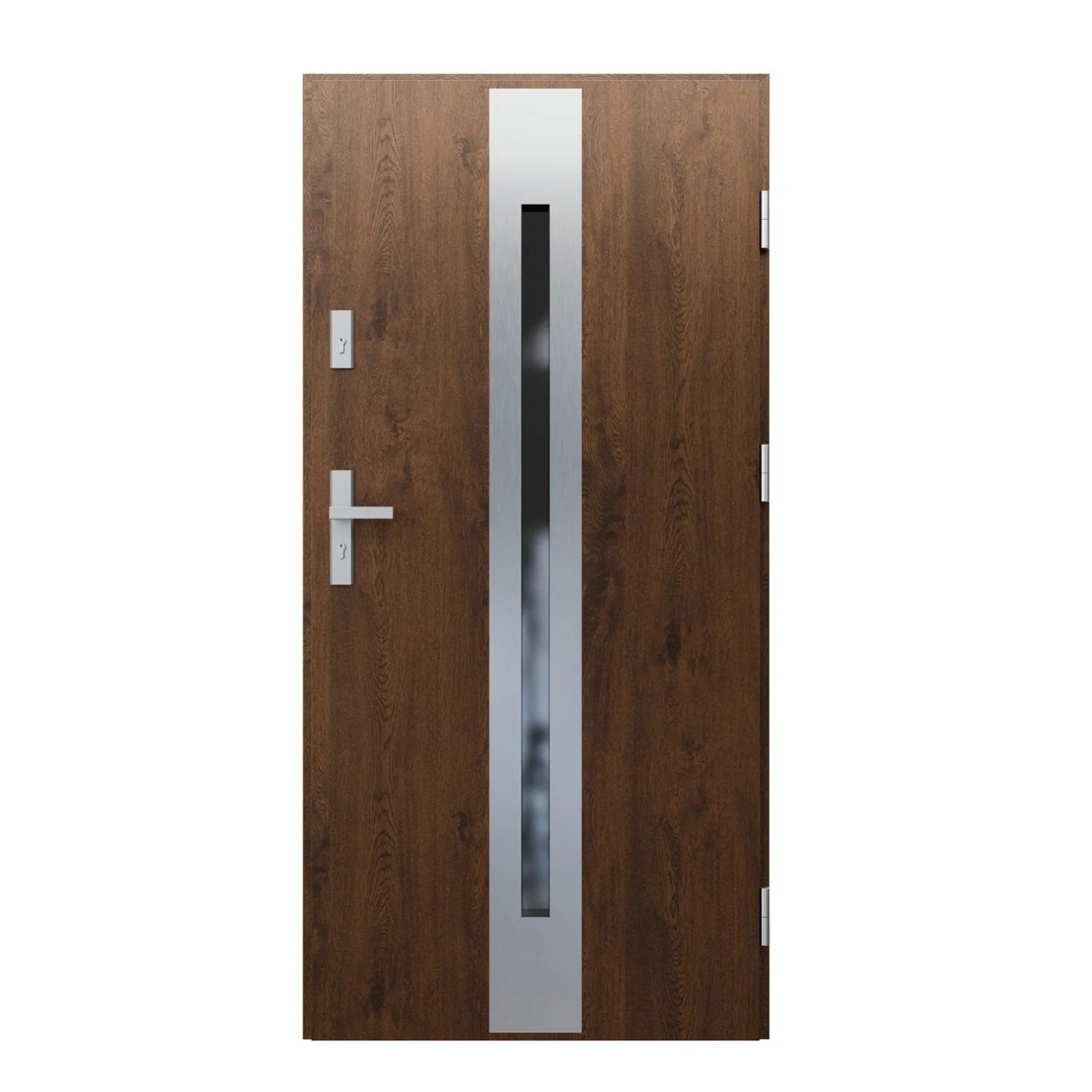Didors Drzwi zewnętrzne stalowe Aeris Inox orzech 80P