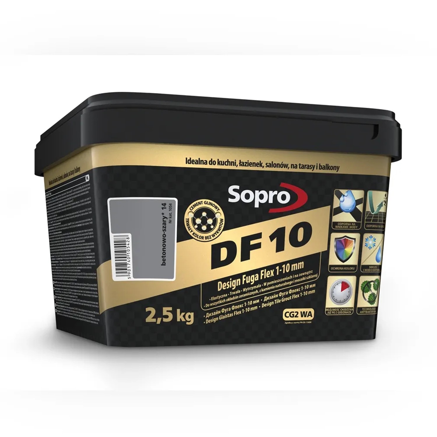 Sopro Fuga cementowa DF 10 betonowo-szara 2,5 kg