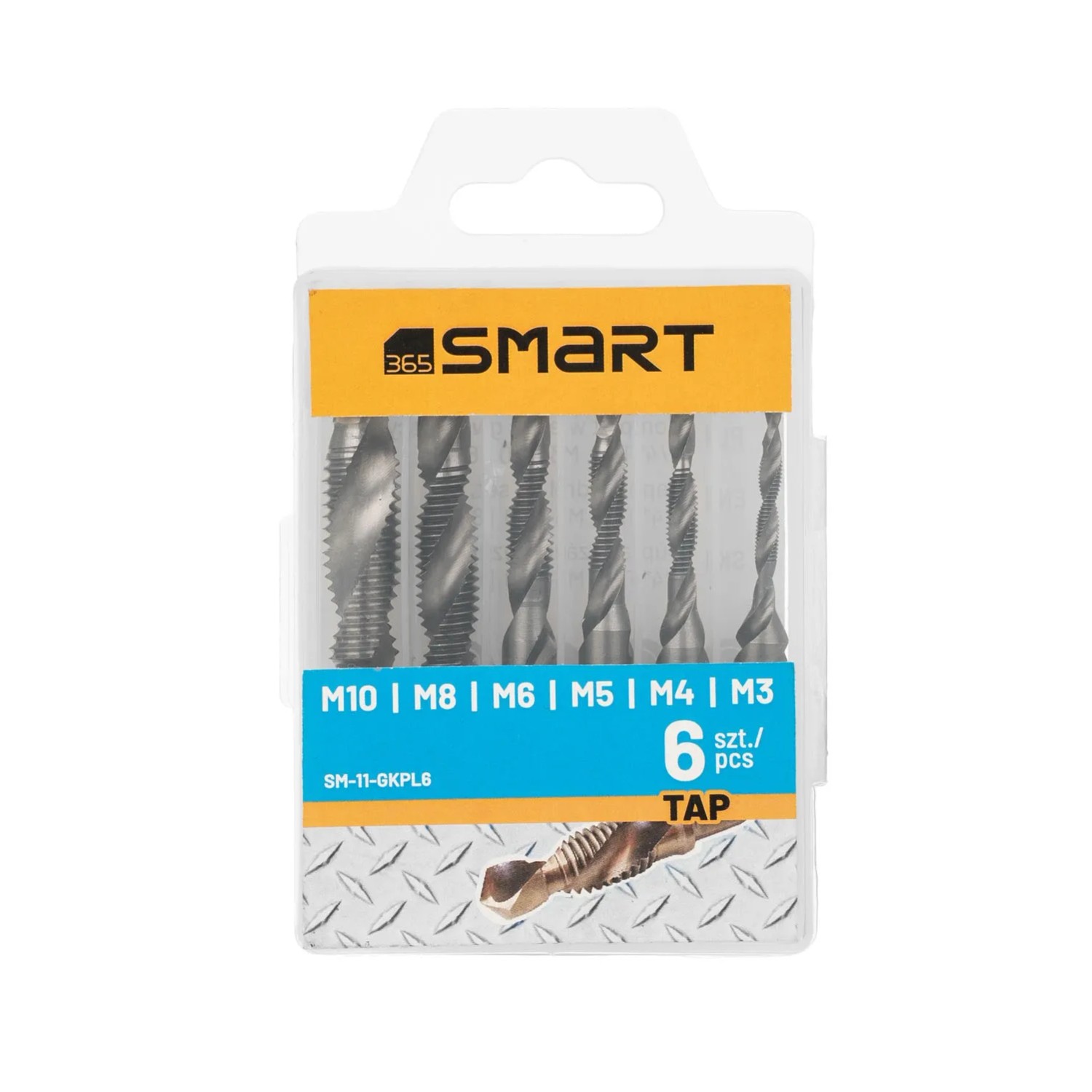 SMART365 Zestaw wierteł gwintujących 1/4" - 6 szt.