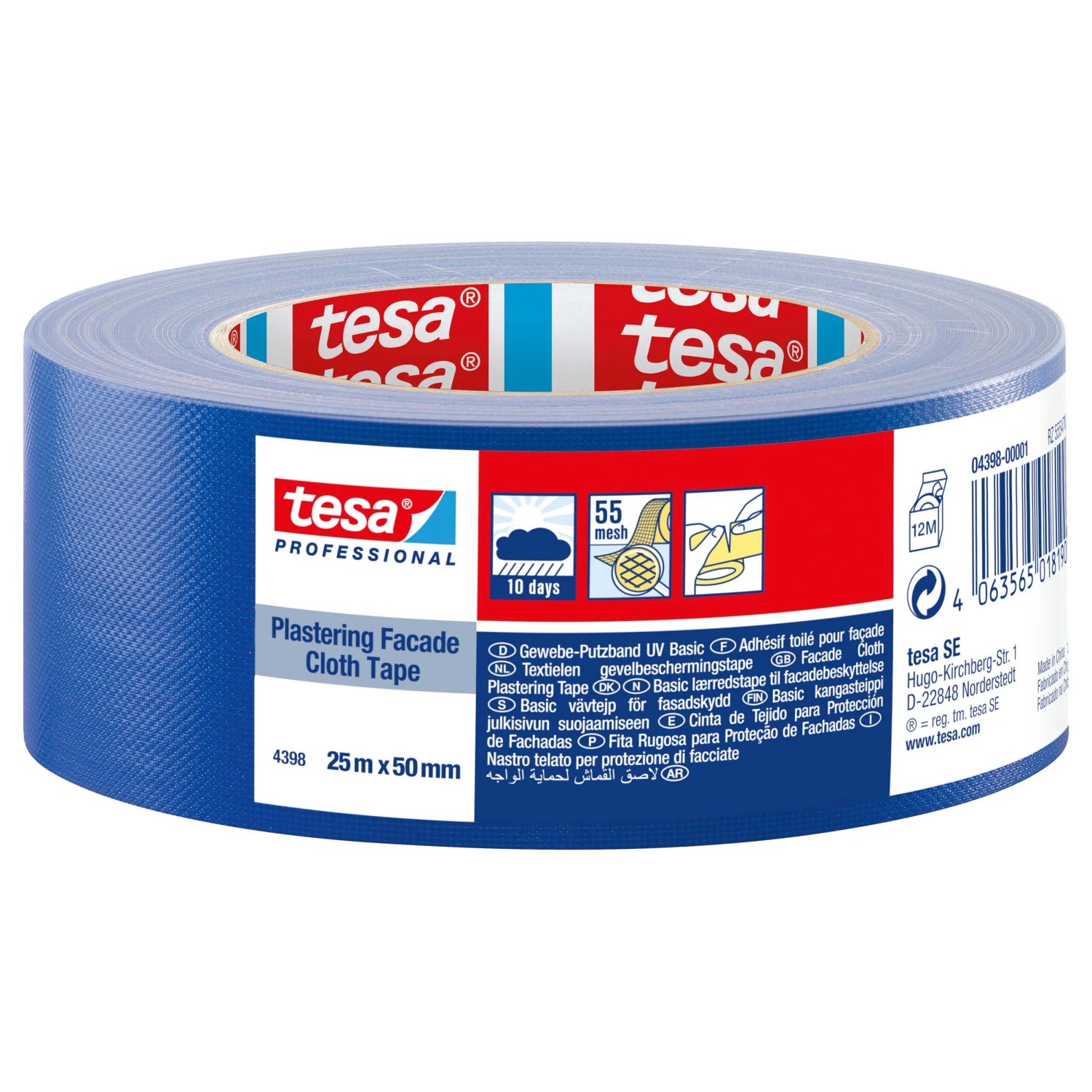 Tesa Taśma tynkarska granatowa 25 m x 50 mm