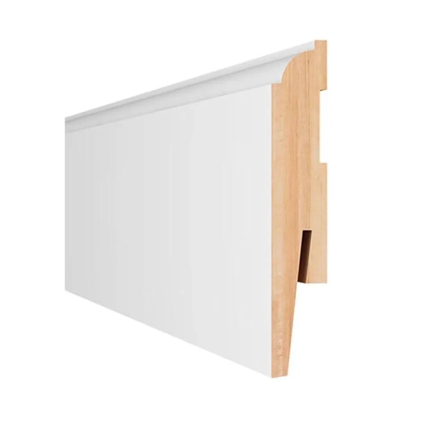 Foge Listwa przypodłogowa LO10 frezowana biała 15 x 90 x 2400 mm