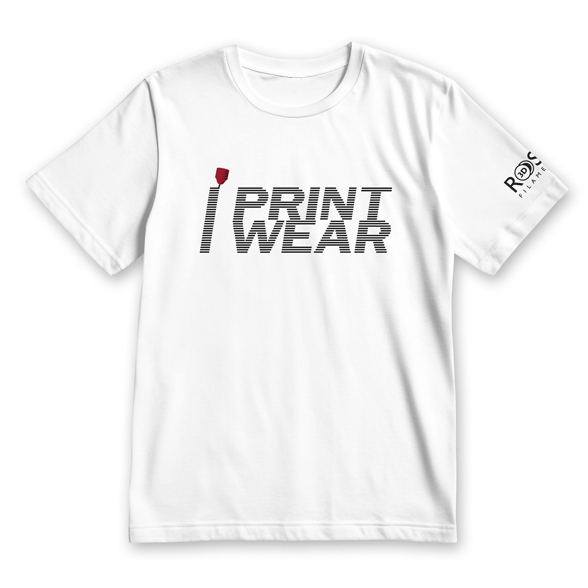 Koszulka ROSA3D "I Print I Wear" biała z nadrukiem (XS)