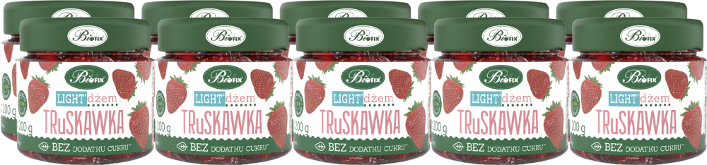 10x Dżem BiFix, truskawkowy, bez cukru, 200g