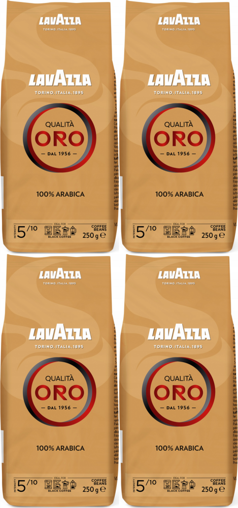 4x Kawa ziarnista Lavazza Qualita Oro, 250g