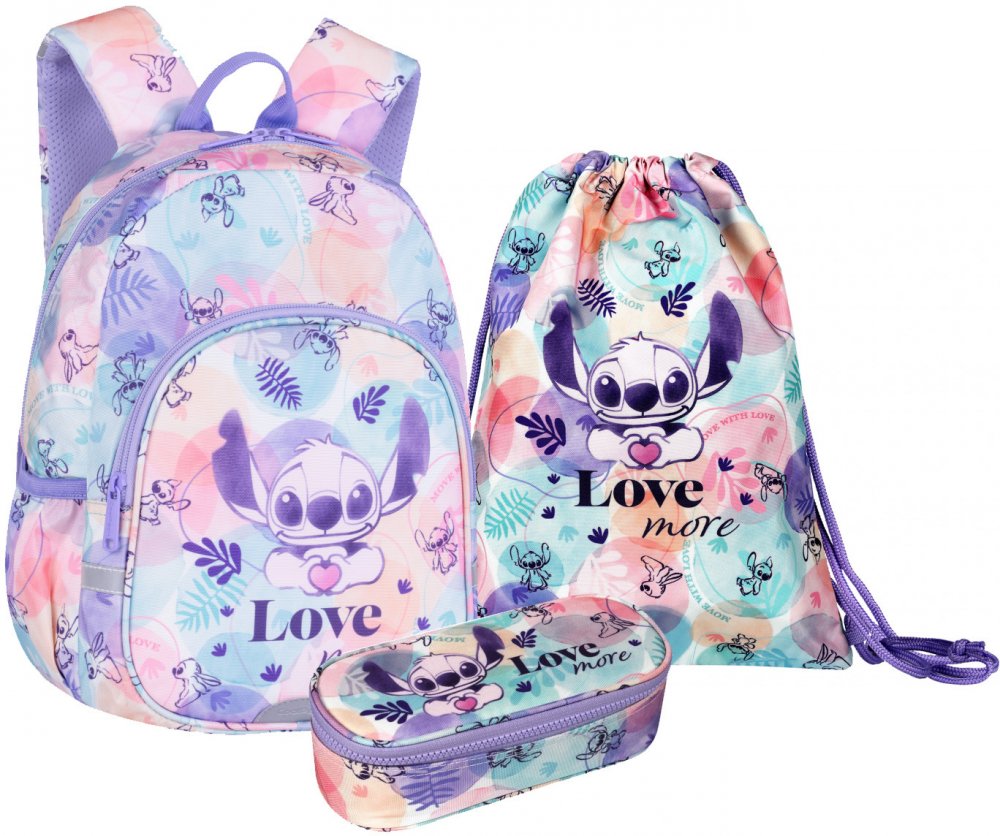 Zestaw: Plecak + piórnik + worek na buty CoolPack Stitch Pastel