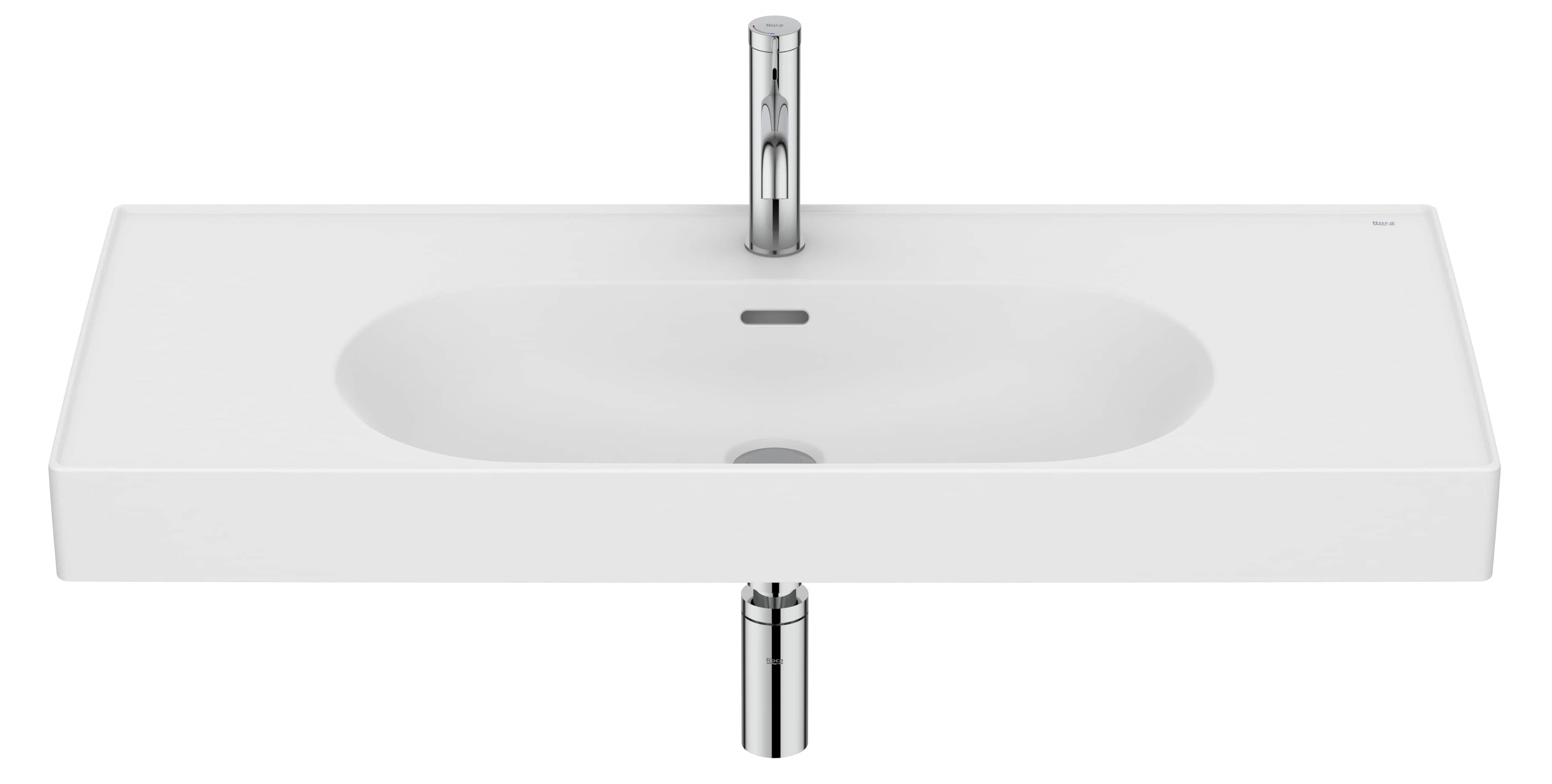 Roca Meridian umywalka 100x46 cm prostokątna ścienna-meblowa biała A327746620
