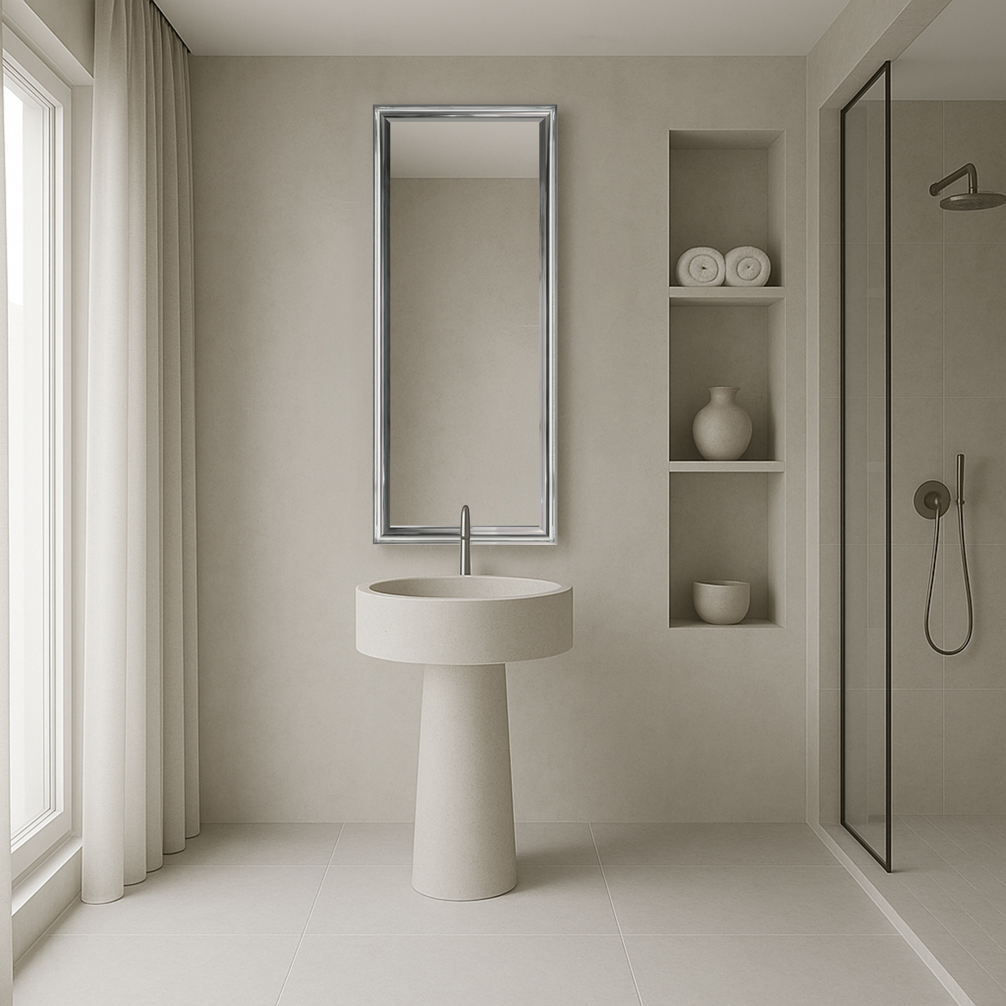 Ars Longa Oslo lustro 58,4x48,4 cm prostokątne nikiel OSLO4050-N