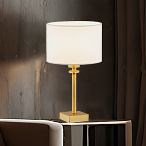 Argon Abbano lampa stołowa 1x15 W biała-mosiądz 8047