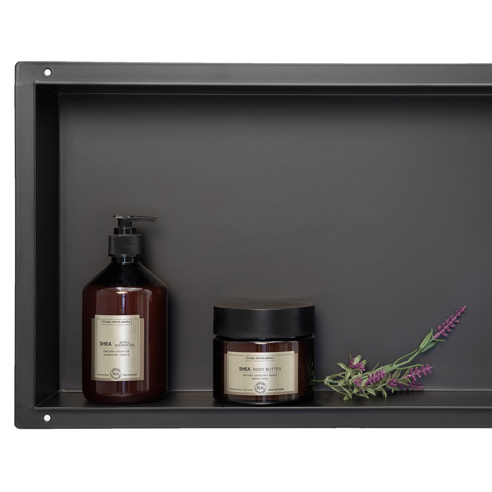 Balneo Wall-Box No Rim Black półka wnękowa 30x60x7 cm czarna OB-BL3-NR - Wysyłka w 24h