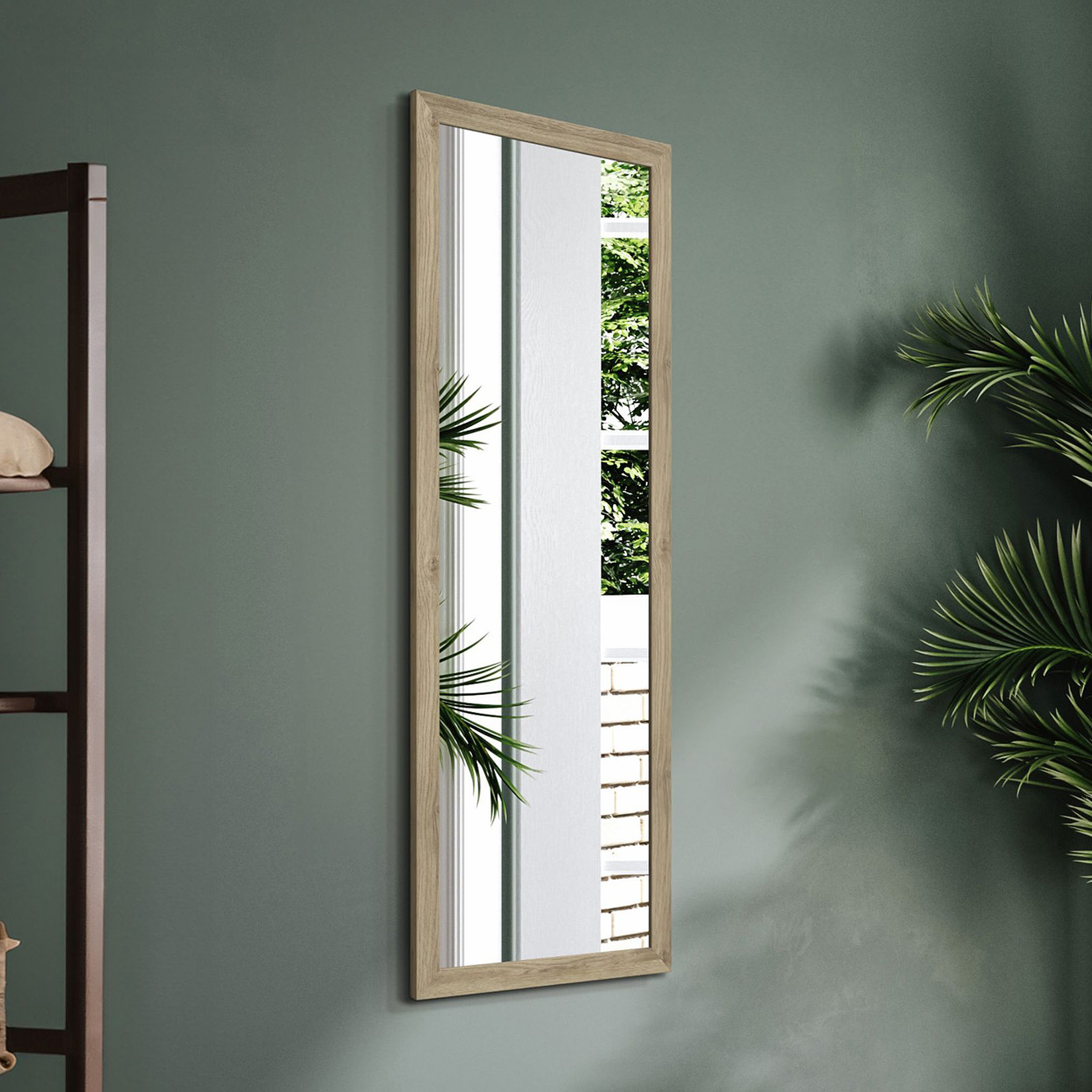 Styler Kiruna lustro 47x127 cm prostokątne drewno LU-12443