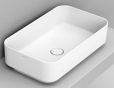 Ceramica Dolomite Noemi umywalka 64x38,5 cm prostokątna nablatowa biała matowa D311241