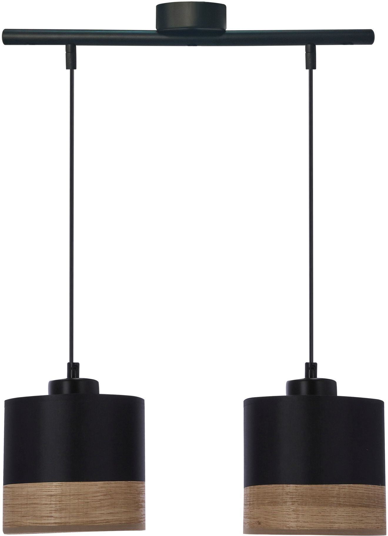 Candellux Porto lampa wisząca 2x60W czarny/brązowy 32-17604 - Wysyłka w 24h