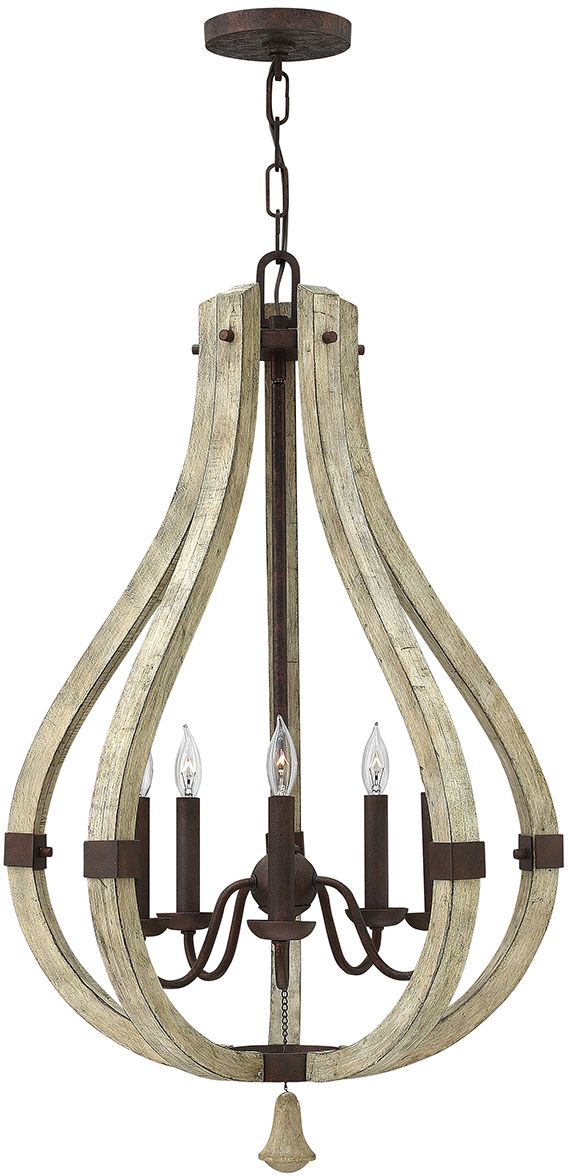 Elstead Lighting Middlefield lampa wisząca 5x60 W rdzawe żelazo HK-MIDDLEFIELD5