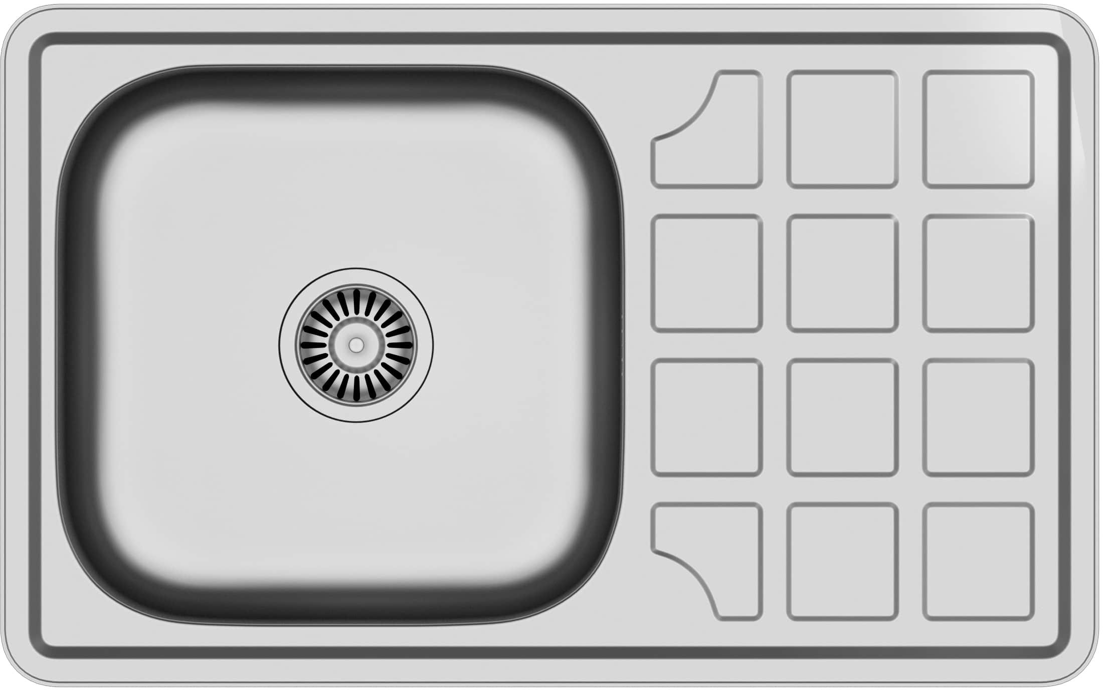 Quadron Louis 111 zlewozmywak stalowy 78x48 cm wpuszczany satyna HD111SAT7848