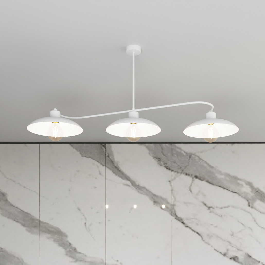 Emibig Foster lampa wisząca 3x10 W biała 1354/3