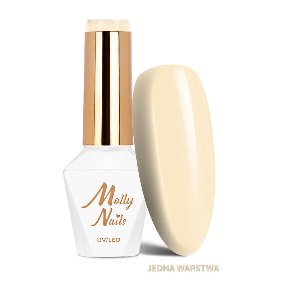 Lakier hybrydowy LED/UV Gel Polish Molly Nails Glamour Women Nr 1 Lucky Jade Stone HEMA/Di-HEMA Free 8g