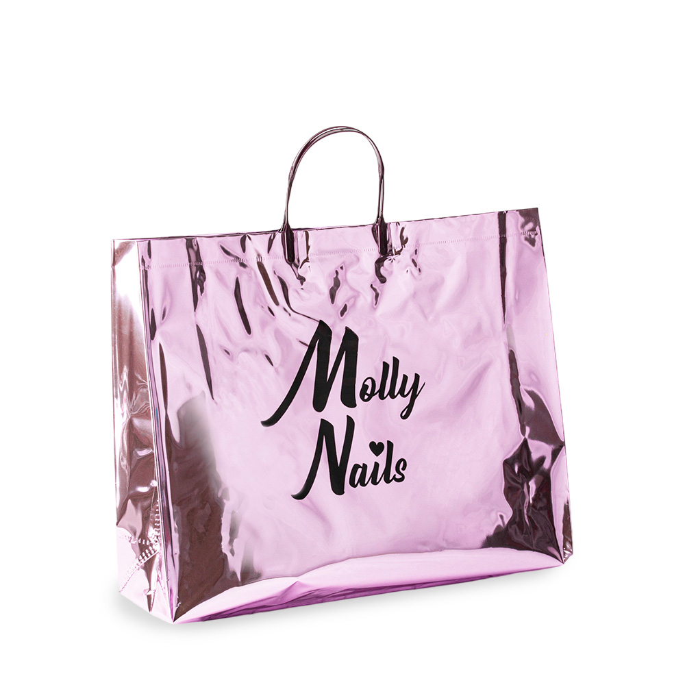 Torba lunchowa glossy pink Molly Nails