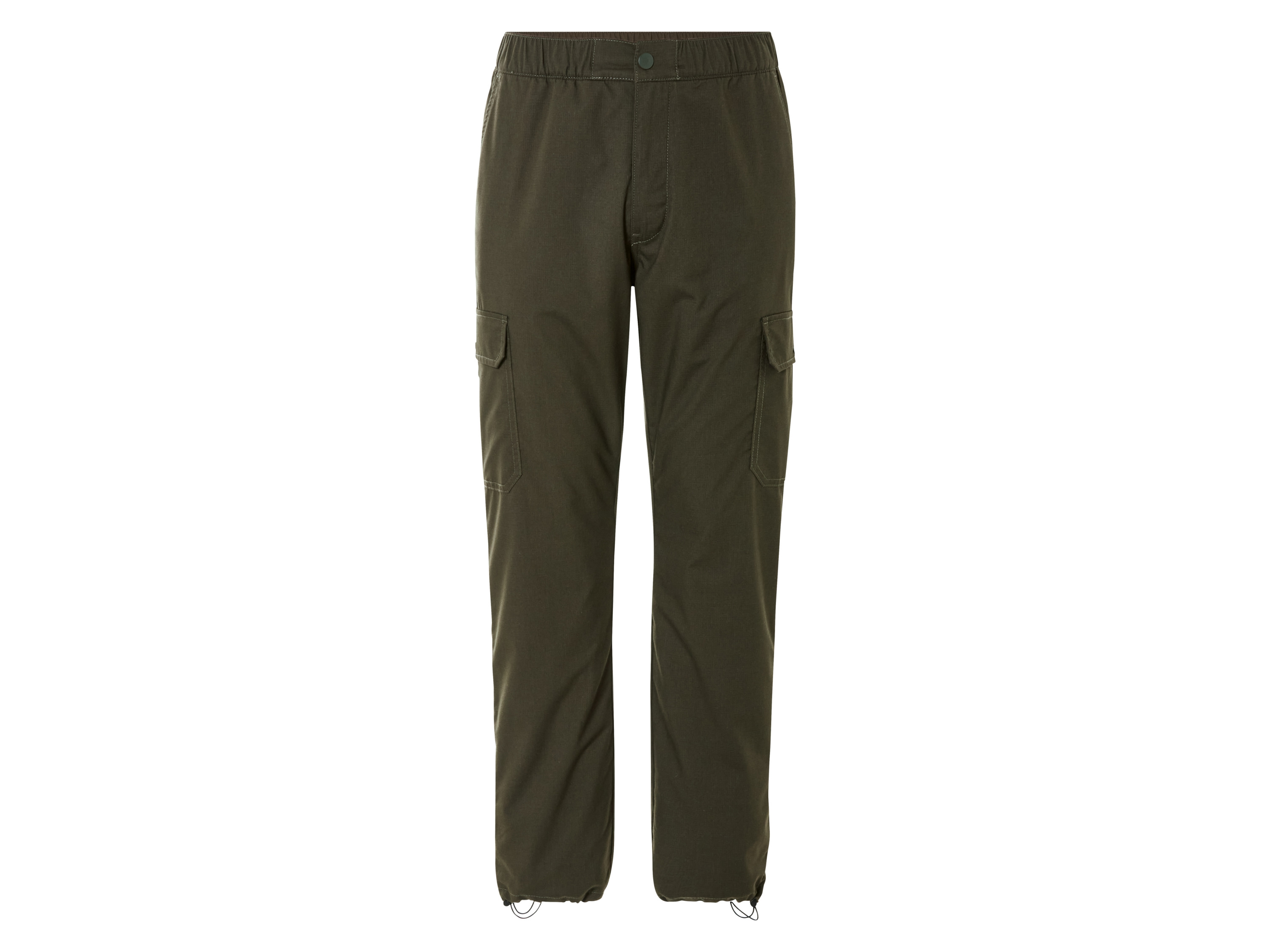 Livergy Spodnie cargo męskie z polarem Zielony, M 48/50