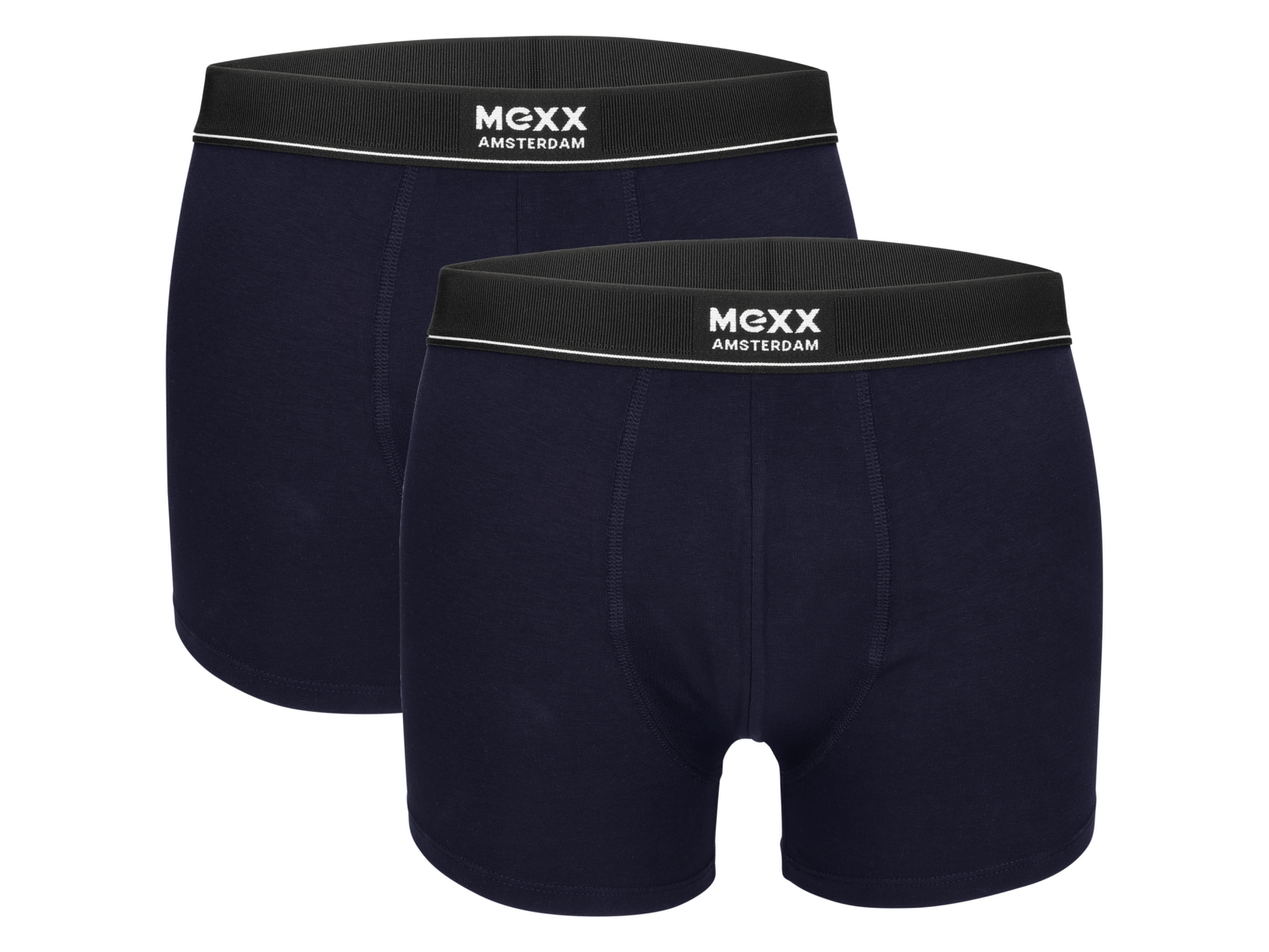 Mexx Bokserki męskie z bawełną, 2 pary Granatowy, XXL