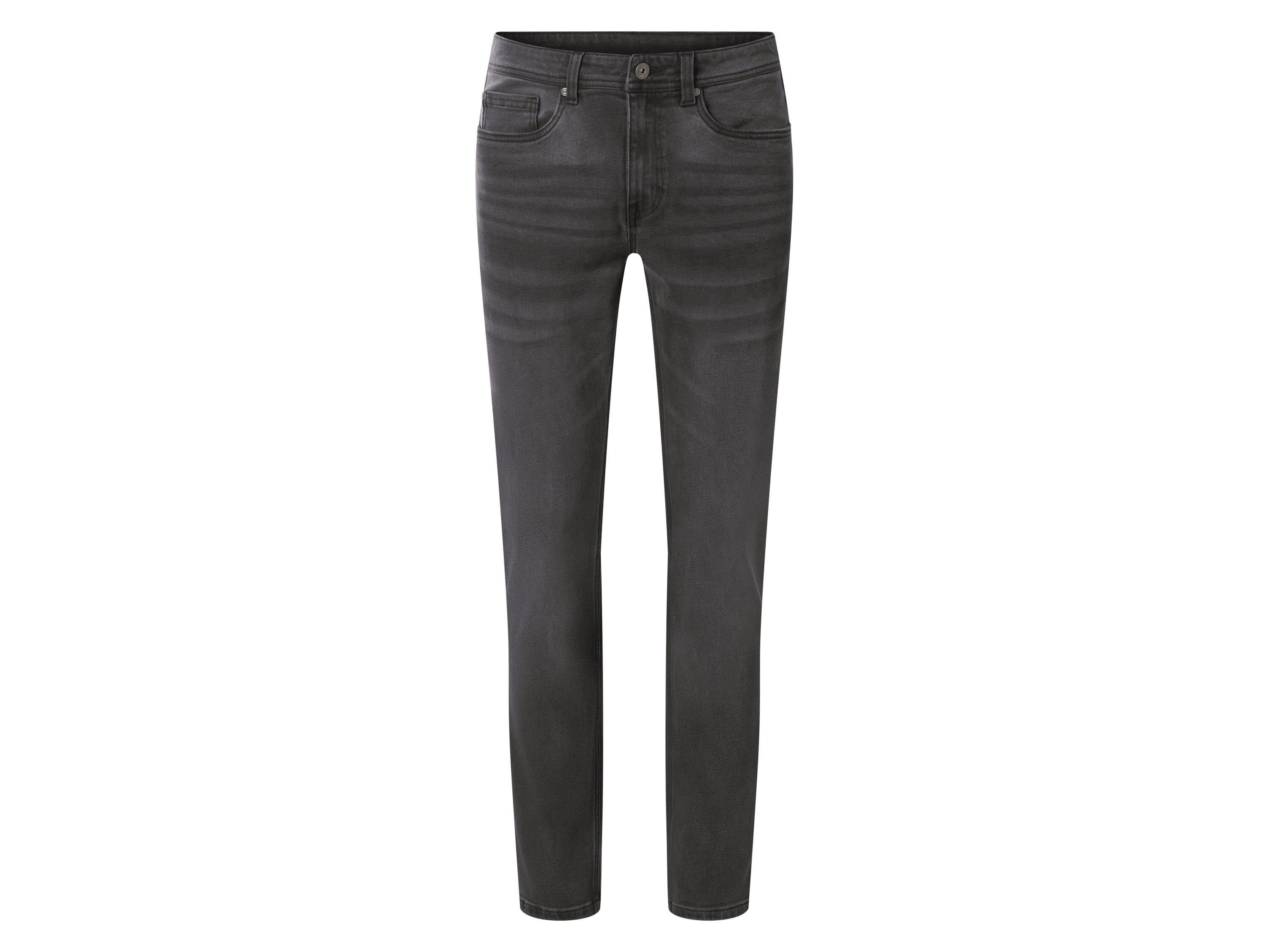esmara Men Jeansy męskie z bawełną, slim fit Czarny, 50 34/32