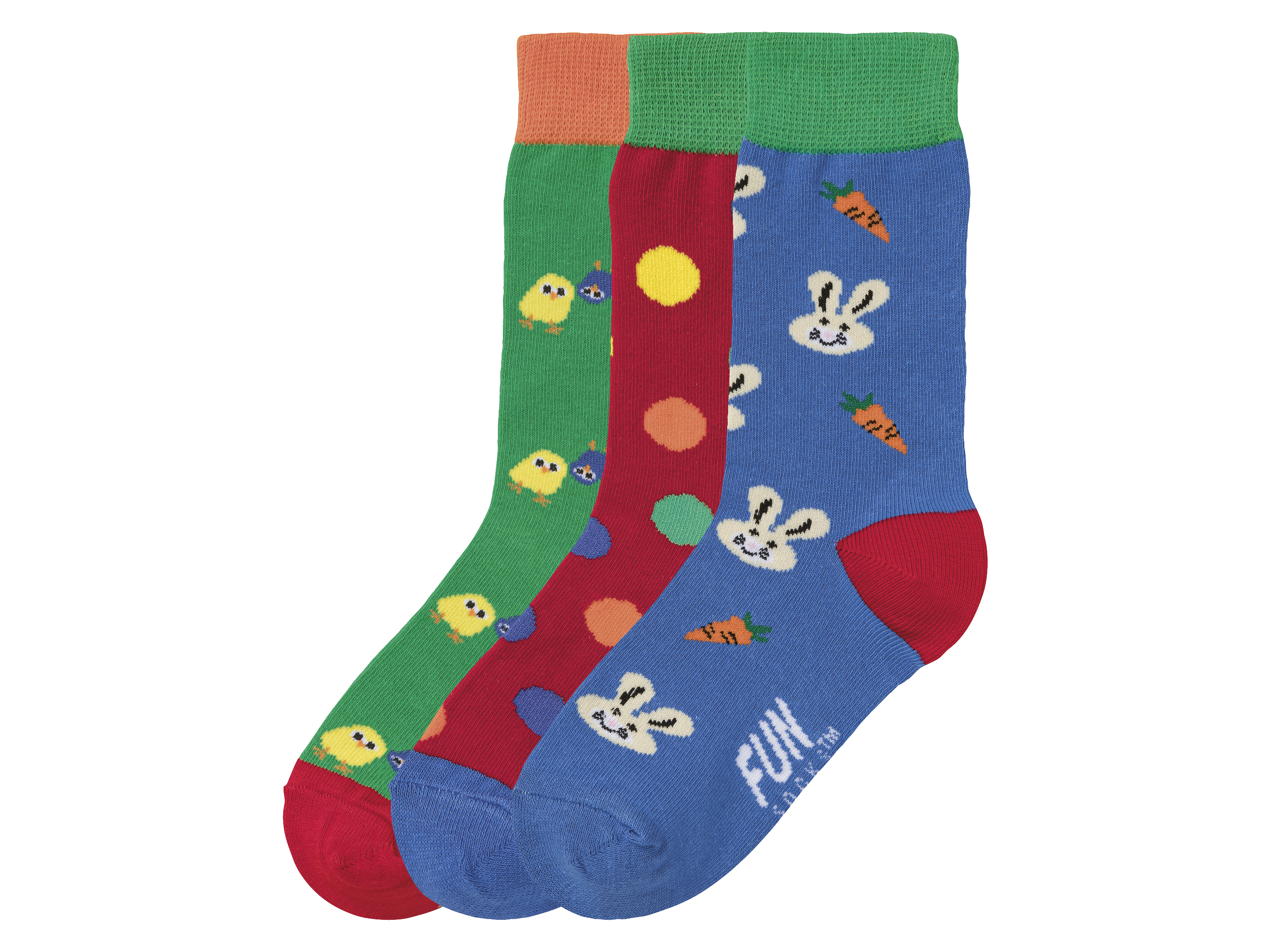 Fun Socks Skarpetki dziecięce w pudełku prezentowym, 3 pary 23 - 28, Jajko
