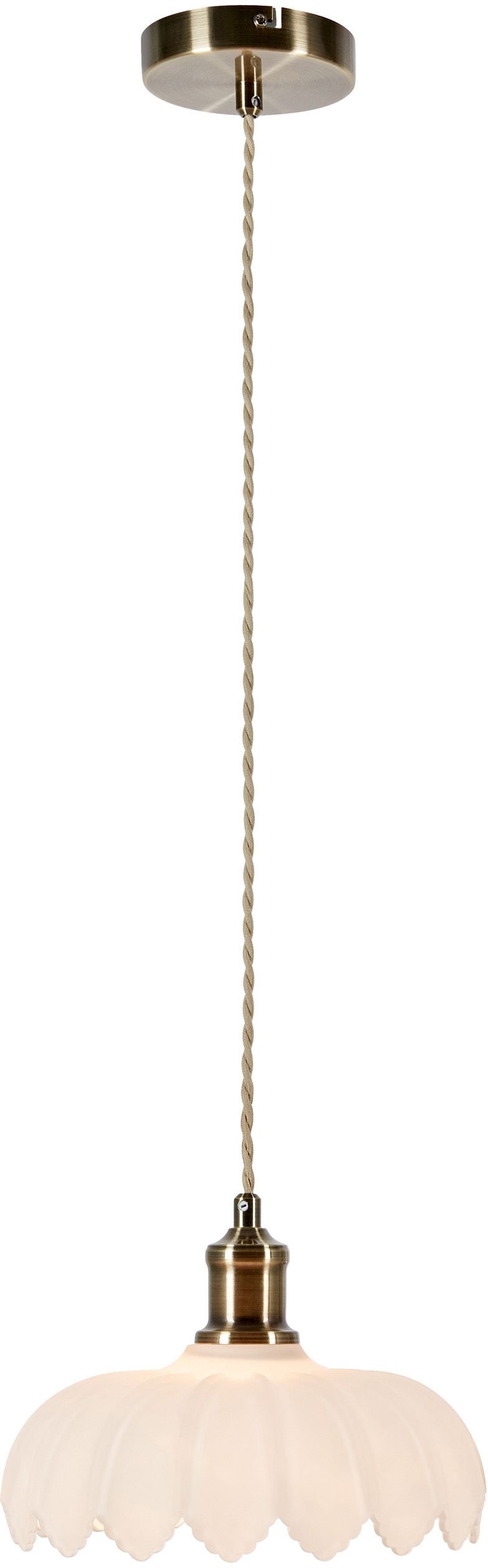 Darmowa Dostawa - Lampa wisząca 1x40 W biała-mosiądz Markslöjd Kurage 108857